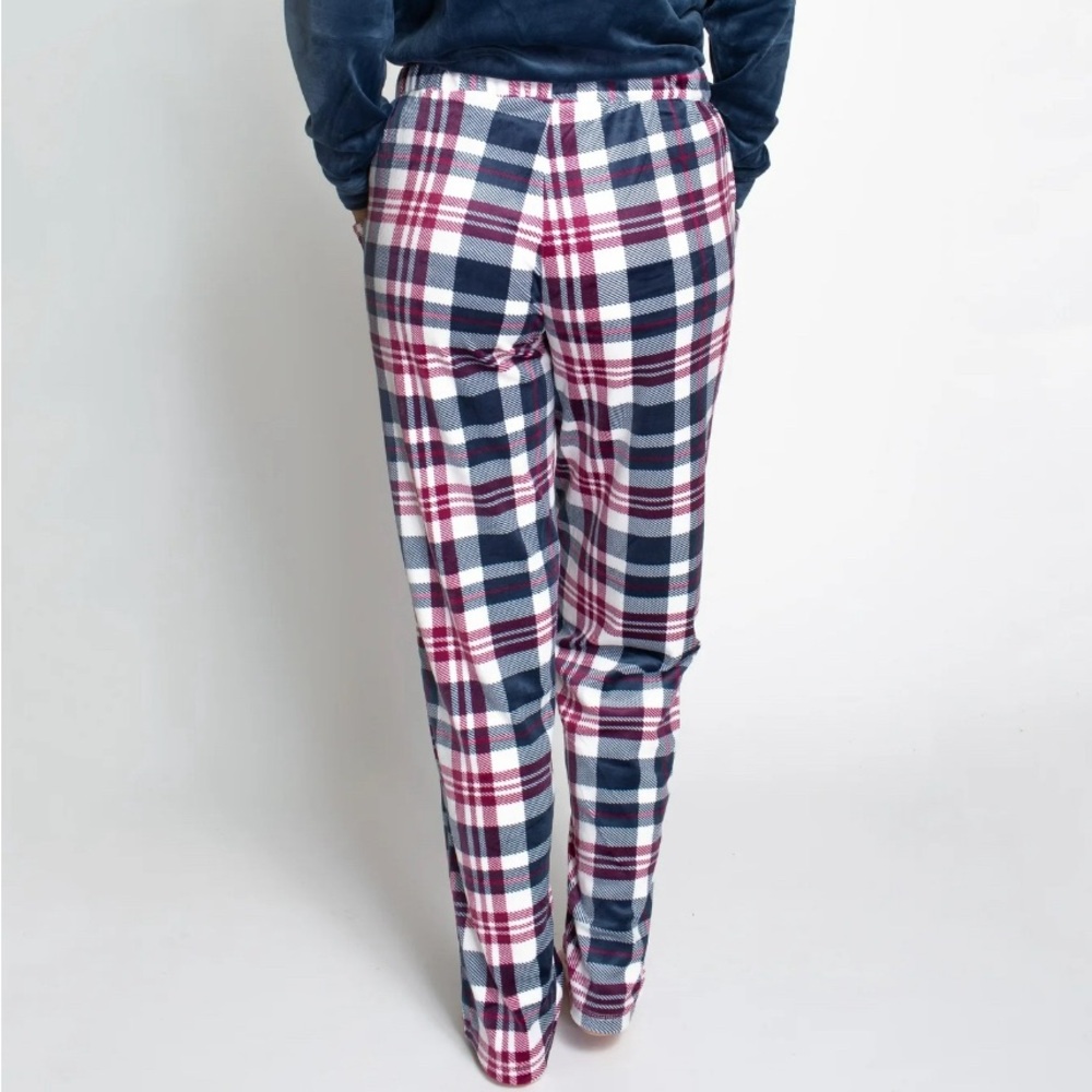Like New Muk Luks silky velour stretch plaid pajama pants 2X - Picture 3 of 11